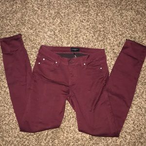 Wine color celebrity pink pants